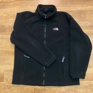 The North Face black fleece. Boys size XL, like medium/large in woman’s.